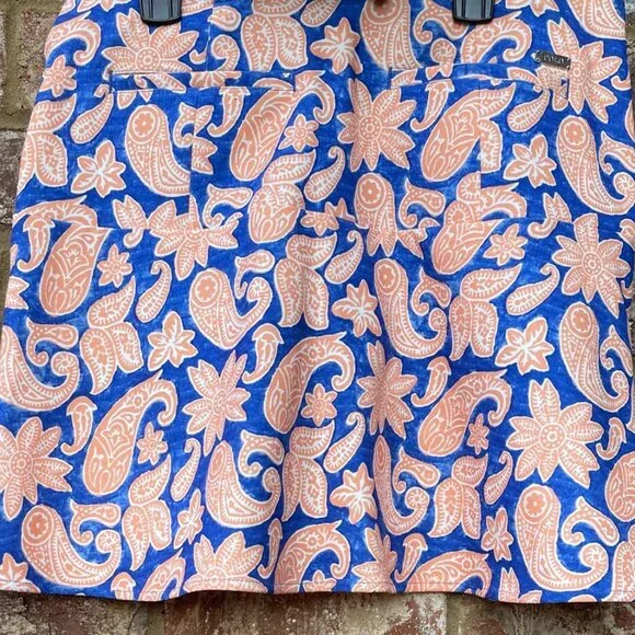 Polo Ralph Lauren Golf Women’s Orange Paisley Moisture Wicking A-Line Skort Sz M
